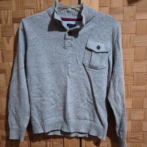 Men's Classic Gray Turtleneck Sweater